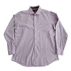 Kenneth Cole Awearness Shirt Men's 18 36-37 Tall Awear-Tech Non-Iron EUC Purple